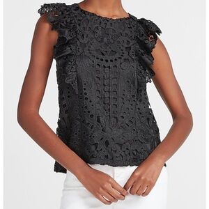 Black Express Lace Top size Small NWT